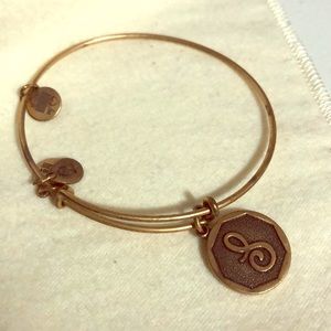 Alex and Ani gold “S” bracelet